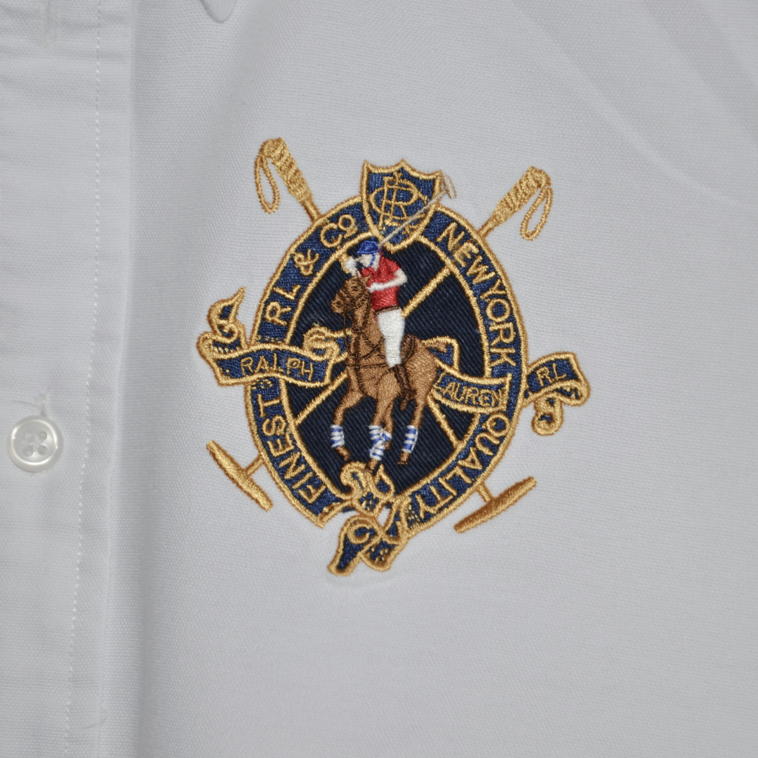 Chemise Ralph Lauren Classique – Blanche – Logo Grand Cavalier Polo