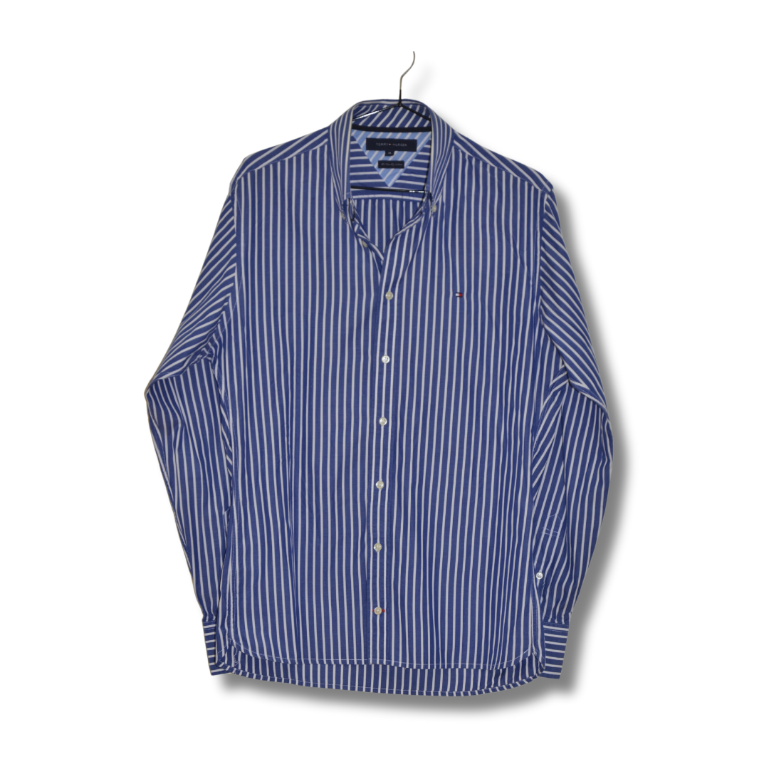 Chemise Tommy Hilfiger Rayée – Bleu & Blanc