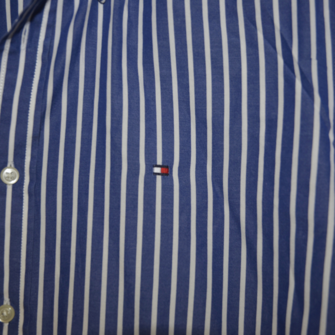 Chemise Tommy Hilfiger Rayée – Bleu & Blanc